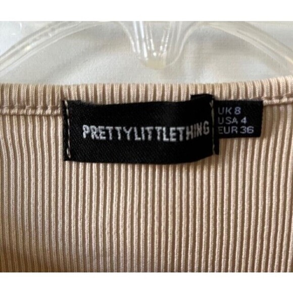 Pretty Little Thing Ribbed Ruched Side Bodycon Dress Size 4 - Picture 6 of 6